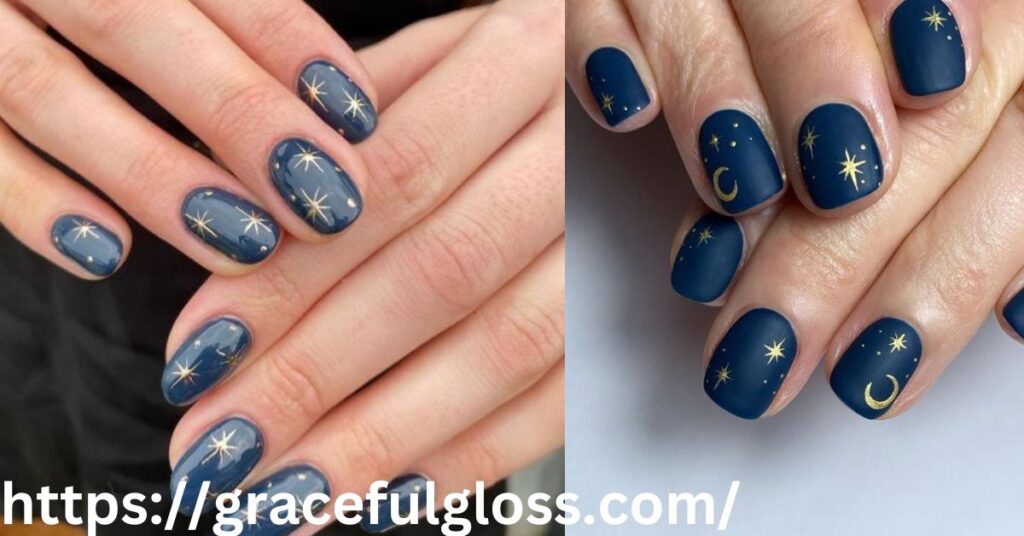 Navy Blue Nails for Short Nails