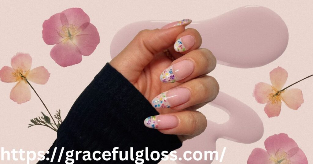 Ombre Floral Nails