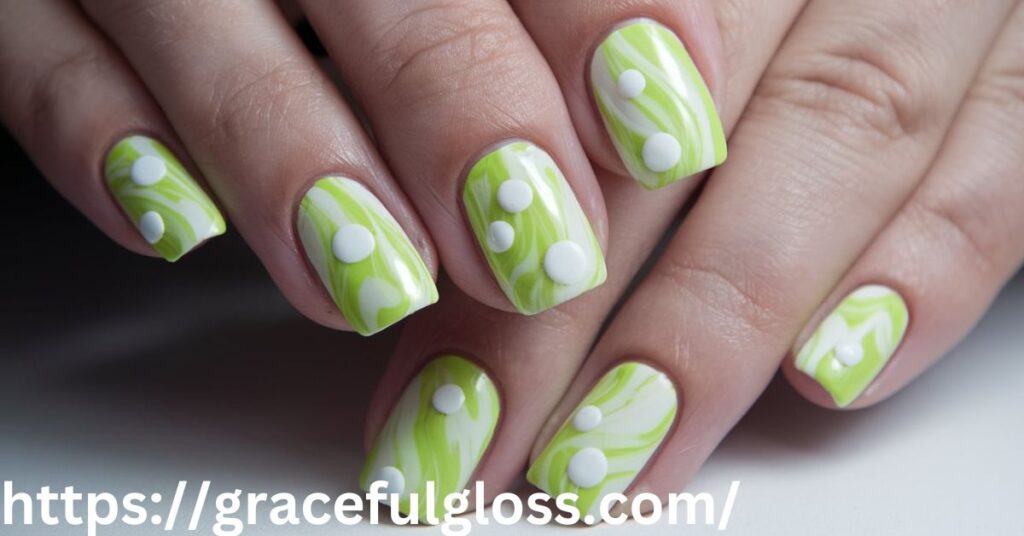 Marble Nail Art with Lime Green 22 electrifying lime green nails or a bold pop of style