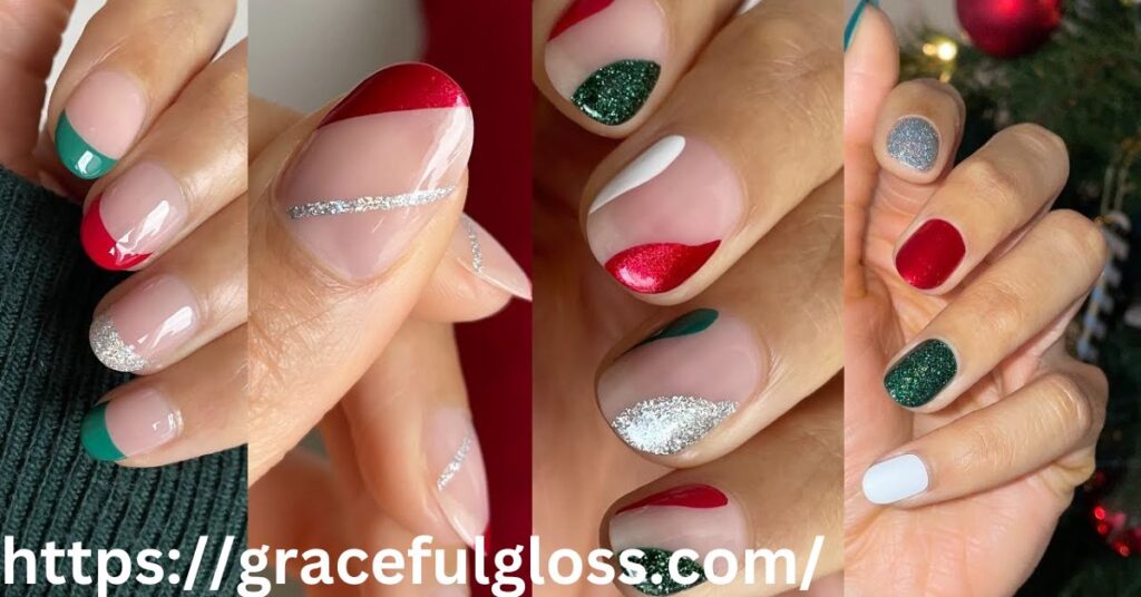 Christmas Nails Green and Red