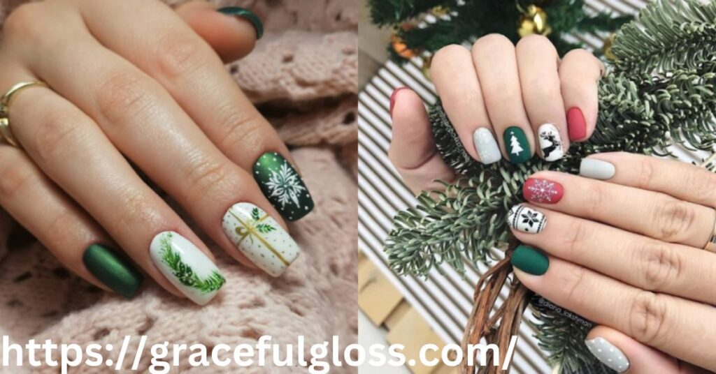 Green as a Christmas Tree 31 christmas nail green designs that sleigh the holiday look