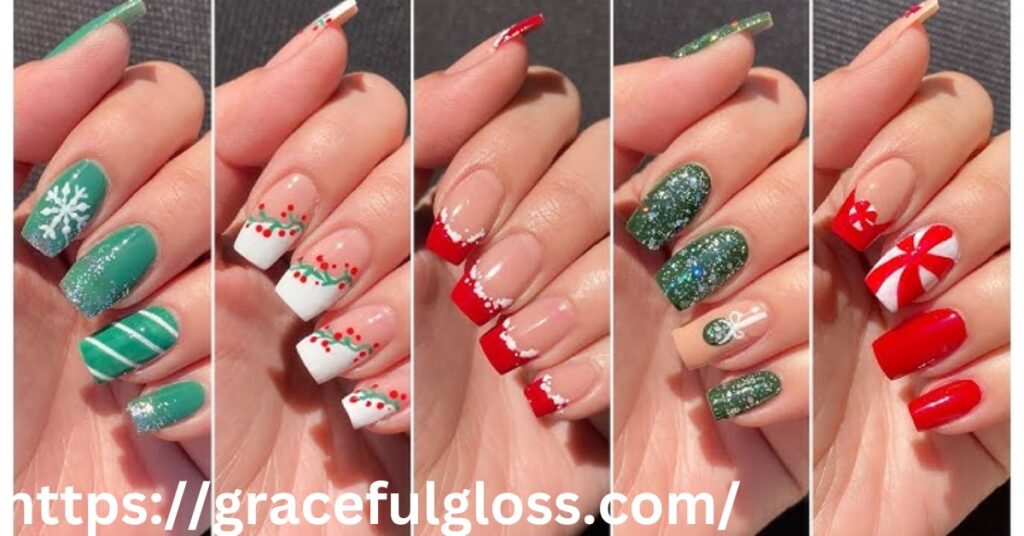 Christmas Tree Nail Art