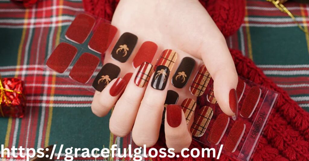 Simple Christmas Nail Art Idea 31 christmas nail green designs that sleigh the holiday look