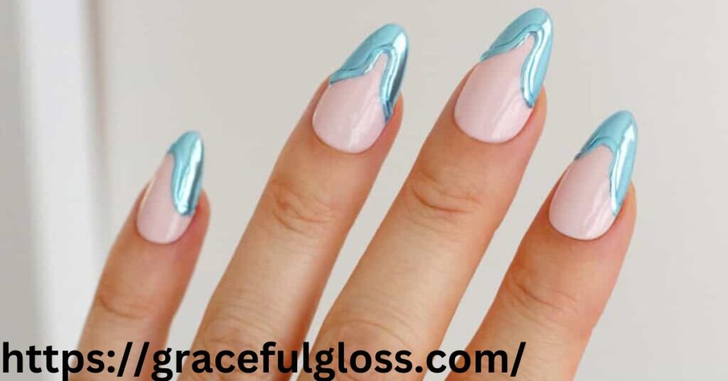 Chrome French Tips23 white french tip nail designs for the elegant ladyes