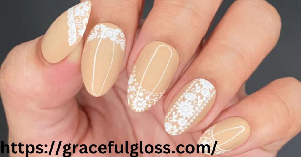 Floral Art on French Tips23 white french tip nail designs for the elegant ladyes