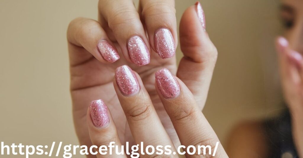  Sparkly Pink Nails