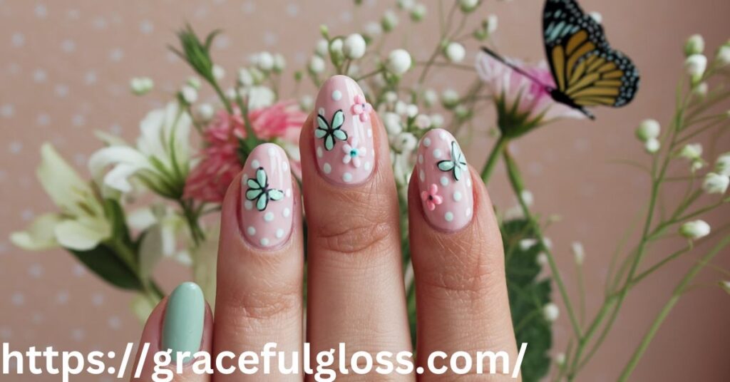 Spring Nails in Sage Green