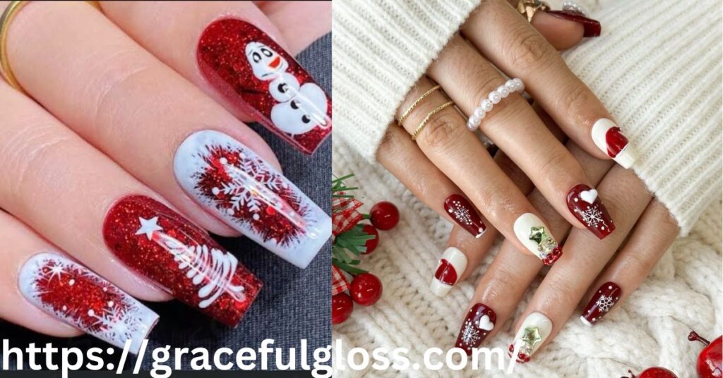 Christmas Tree Nail Art27 christmas nails red and white to awake your inner santa