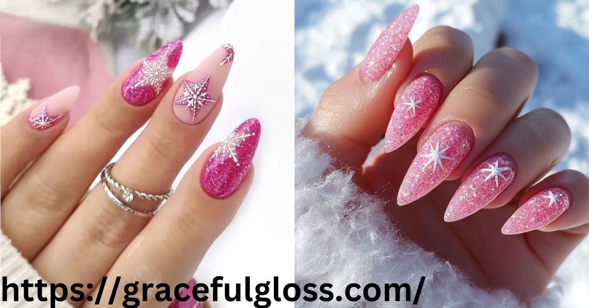 26 Pink Christmas Nails for a Glam Holiday Vibe