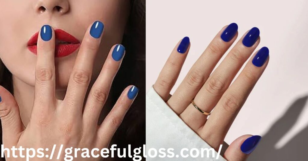 Classic Navy Blue Nails