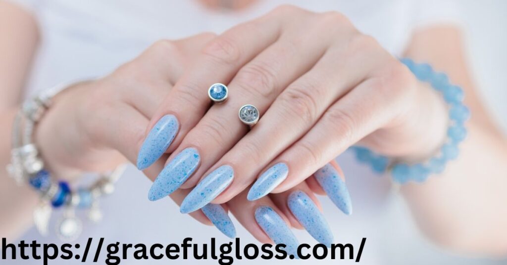 Classy Light Blue Nails