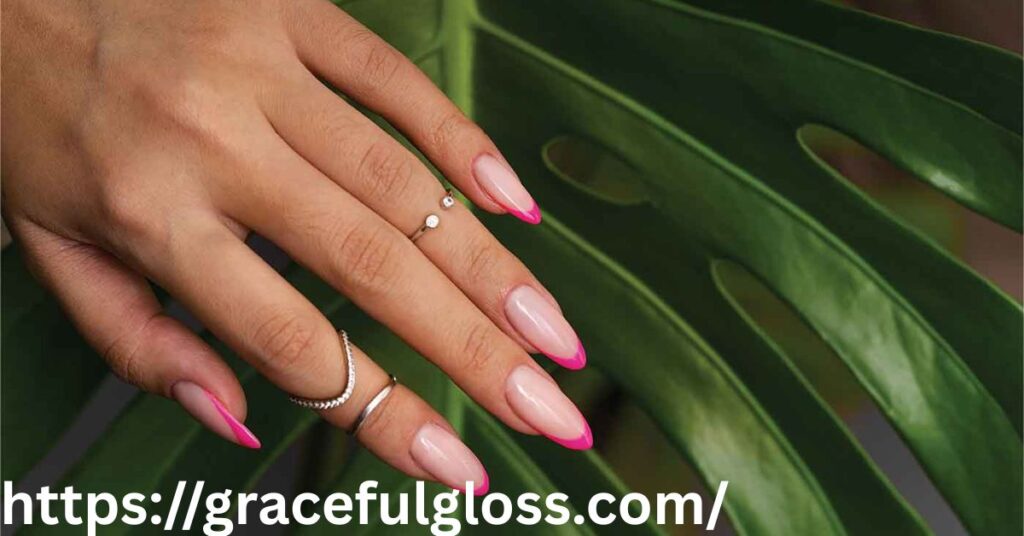 Classic French Tip With a Blue Twist